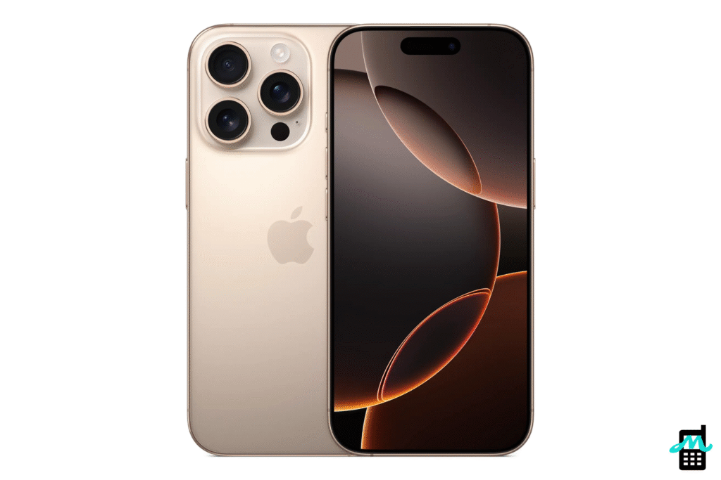 نمای نزدیک از گوشی موبایل آیفون ۱۶ پرو جدید با رنگ تیتانیوم مشکی