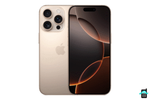 نمای نزدیک از گوشی موبایل آیفون ۱۶ پرو جدید با رنگ تیتانیوم مشکی